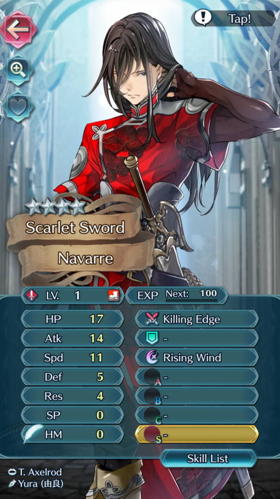 Navarre - Grand Hero Battle Lunatic - Fire Emblem Heroes